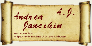 Andrea Jančikin vizit kartica